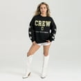 thumbnail image 3 of Women's Gameday Couture  Black Columbus Crew Velocity Rhinestone Star Sweatshirt, 3 of 6