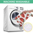 thumbnail image 6 of Strawberry Plants Fruit White Pattern Square Tablecloth,Waterproof Square Table Cover,Wipeable Spillproof Washable Table Cover for Home Kitchen Party Decor 42"X42"(107x107cm), 6 of 6