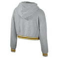 thumbnail image 3 of Women's The Wild Collective Heather Gray West Virginia Mountaineers Cropped Shimmer Pullover Hoodie, 3 of 3