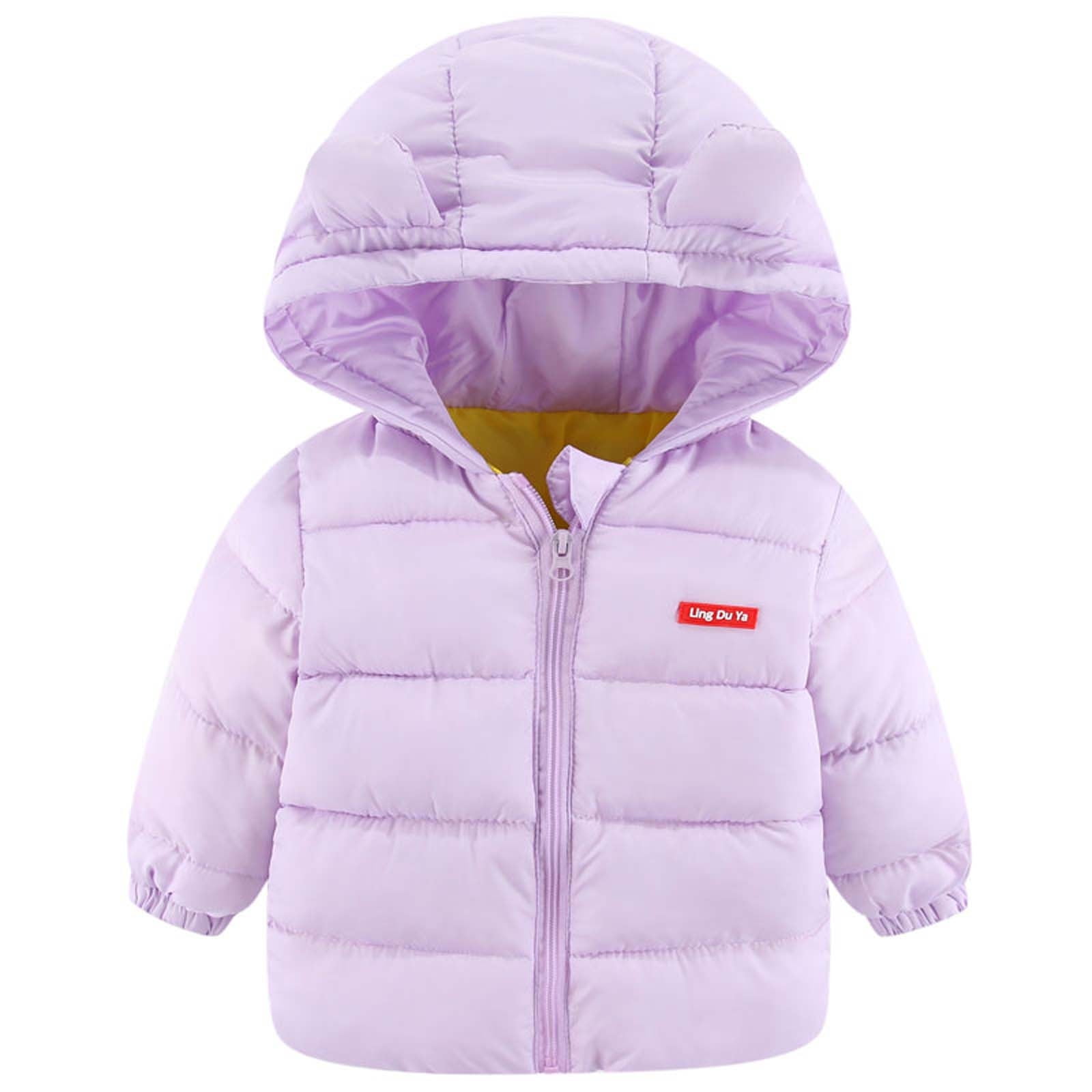 Details about   Kids Baby Boys Girls Winter Down Cotton Outerwear Hooded Thicken Snow Jacket