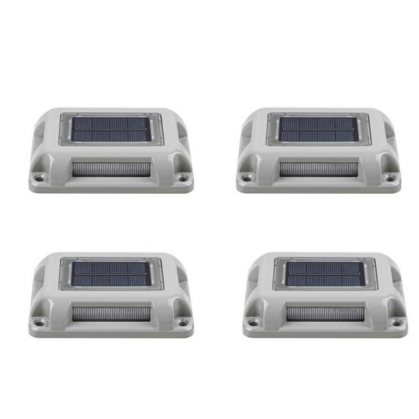 Camino de luz con energía Solar, lámpara rectangular, cerca de césped de paisaje, herramienta de iluminación impermeable para exteriores, Iluminación y accesorios 4 piezas. Color único azul Advancent HA072737-05