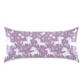 thumbnail image 3 of Purple Cartoon Unicorns Pattern Pillowcase Queen Size 30''x20'' Satin Double-Sided Print Soft Wrinkle Resistant, 3 of 9