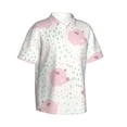 thumbnail image 2 of Easygdp Cute Pigs Men's Hawaiian Shirts Print Lapel Short Sleeve for Beach, vacation, party, casual occasions - X-Large, 2 of 9