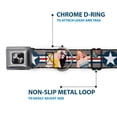 thumbnail image 5 of Buckle-Down Pet Collar, Dog Collar Metal Seatbelt Buckle, Pin Up Girl Poses Close Up Star Stripes Gray Blue White Red, 9.5 to 13 Inches 1.0 Inch Wide, 5 of 8