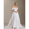 thumbnail image 3 of Vestido de novia Molia con hombros descubiertos y plisado hasta la cola, 3 of 6