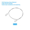 thumbnail image 3 of Uxcell 20Pack Lanyard Cable Wire Rope, 20cm x 1.5mm Stainless Steel Wire Cable with Loops Security Steel Cable, Silver, 3 of 5