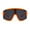 Orange, variant on Mens Exposed Lens Oversize Shield Sport Plastic Sunglasses Grey
