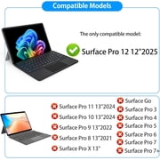 Magnetic Bluetooth Keyboard for Surface Pro 12 (2025) | Multi-Touch Trackpad