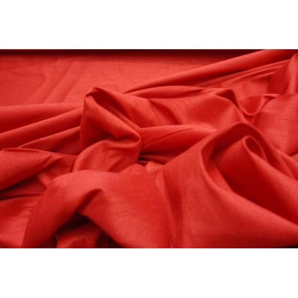 Red Shantung Dupioni Faux Silk Fabric By The Yard 58 Wide Red Shantung Dupioni Faux Silk Fabric