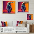 thumbnail image 4 of Designart "Astronaut in Pink and Orange Space I" Astronomy & Space Wall Art - Global Pink Space Bedroom Canvas Wall Art, 4 of 6