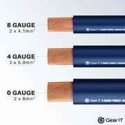 GEARit 8 Gauge Wire, Copper Clad Aluminum Primary Automotive Power Ground Cable, Black, Blue, 25 ft, 2 pack