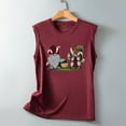 thumbnail image 5 of Daisyyozoid Chemise Joyeuses Pâques pour Femmes Mode Décontractée Sans Manches Imprimée Chandails en Molleton pour Dames, 5 of 5