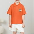 thumbnail image 2 of Shadoumai Polo Shirts for Boys Size 14 Striped Button Closure Short Sleeve Shirt Trendy Back To School Shirt Summer Boy Shirt with Pocket, 2 of 5