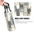 thumbnail image 4 of Yayeee 20oz Insulated Water Bottle Double Wall Stainless Steel with Flip Straw Lid, Blue Cute Cats, 4 of 7