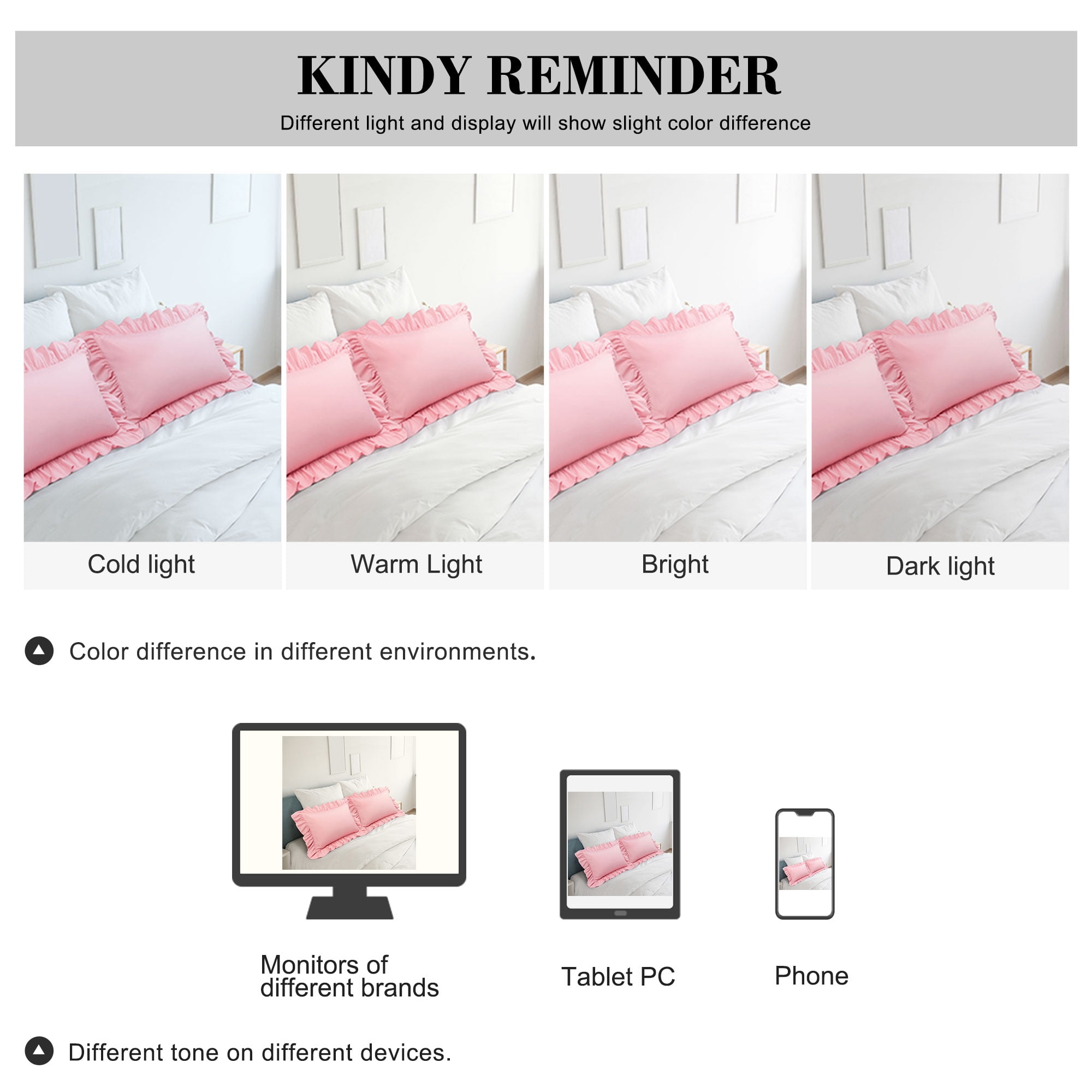 Unique Bargains Microfiber Ruffle Envelope Closure Pillowcases 2 Pcs Pink King