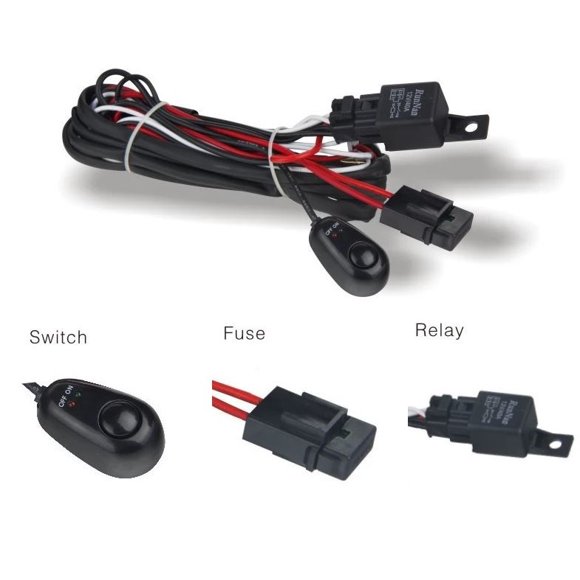 DV8 Offroad Driving/Fog Light Wiring Harness WIRE HARNESS Driving/Fog Light Wiring Harness; For Use With DV8 Lights; Relay/Fuse and Switch