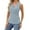 Blue, variant on Luxalzxs Womens Solid Color V-Neck Basic Tank Tops Summer Fashion Button Pleated Sleeveless T-Shirt Tunic Top Going Out Casual Vest