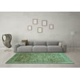 thumbnail image 3 of Ahgly Company Indoor Rectangle Abstract Turquoise Blue Modern Area Rugs, 2' x 5', 3 of 4