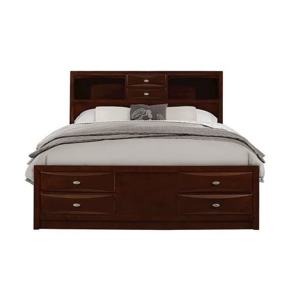 Global Furniture USA Transitional Linda Merlot Full Bed, Merlot