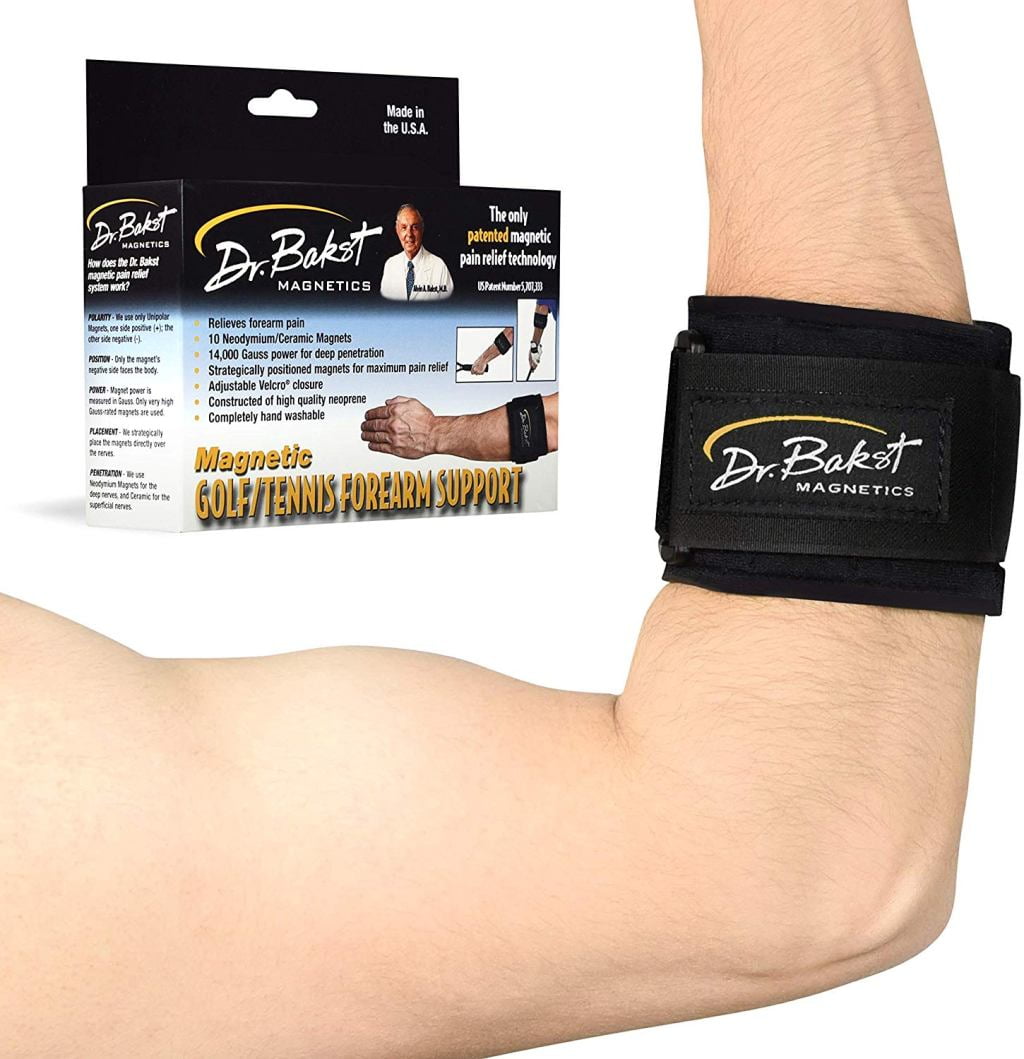 Dr. Bakst Tennis Elbow Forearm Brace with 14,000 Gauss