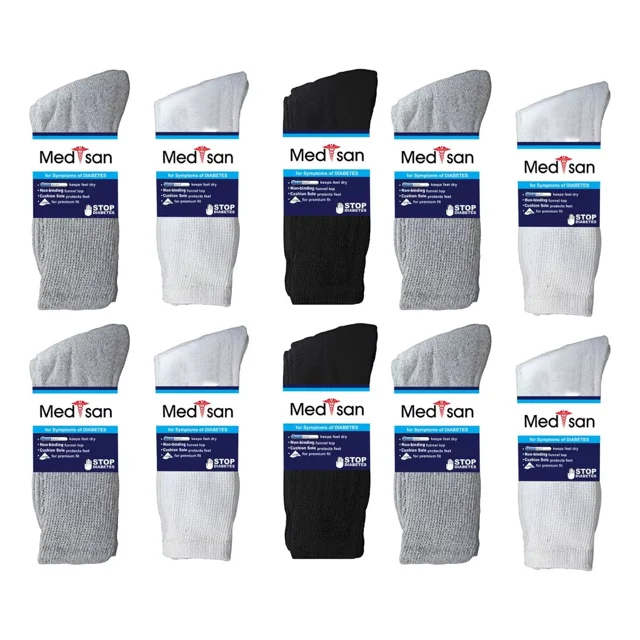 Calcetín Pie Diabético 10 Pares Tall 20-25 Cm Del Pie Unisex