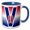 Blue/White, variant on 3drose, V 80 with Red White Blue Background Victory in Europe Day Design, 11oz Mug