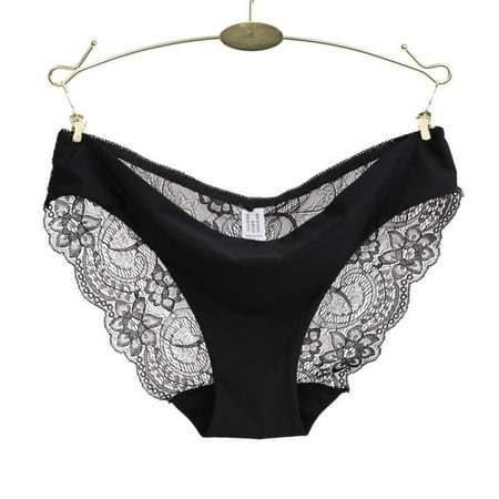 

shpwfbe underwear women lace ie seamles cotton y hollow brief black/l bras for women lingerie for women