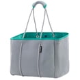 thumbnail image 1 of Bolsa de Playa Tote QOGiR Neopreno Gris y Verde Grande, 1 of 7