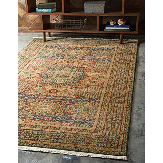 Unique Loom Palace Collection Tapis Classique Géométrique Bleu (6' 0 x 9' 0)