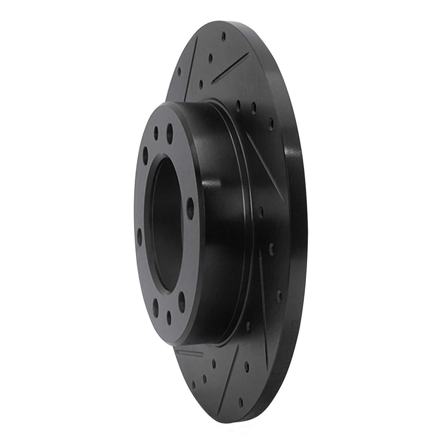 Dynamic Friction Company 633-76095L DFC Brake Rotor - Drilled And Slotted - Black