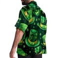 thumbnail image 3 of Saint Patrick's Day Men's Short Sleeve Spread Collar Hawaiian Shirts, Casual Printed Button Down Summer Beach Tops, Unisex Men's Shirts, 3 of 6