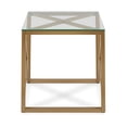 thumbnail image 3 of Henn&Hart 20" Brass Metal/Glass Side Table, 3 of 7