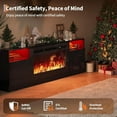 thumbnail image 6 of 36" Electric Fireplace & 70" TV Stand, 12 Colors LED Lights Flame, 1500W Tv Stand with Fireplace, 6 of 8