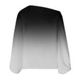 thumbnail image 4 of Mujer Casual elegante manga acampanada un hombro pulóver estampado manga larga un hombro Top camisa Fridja  czfsfas5885, 4 of 5