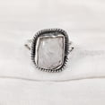 thumbnail image 2 of Natural Rose Quartz Ring, Rough Quartz Gemstone Ring, Birthstone, Bohemian Ring, 925 Sterling Silver, Womens Ring, Christmas, Thanksgiving, Handmade, Statement Jewelry, Rough Gemstone Jewelry, 2 of 4