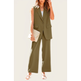 thumbnail image 3 of PRETTYGARDEN Women's 2 Piece Outfits Sleeveless Suit Vest and Wide Leg Pants Business Casual Blazer Sets, 3 of 7