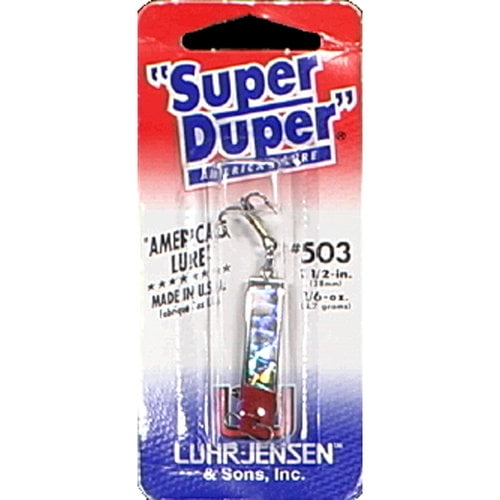 Luhr Jensen Super Duper Casting/Trolling U-Shaped Spoon Lure 1 1/2" 1/6oz Chrome/Silver Prism ...