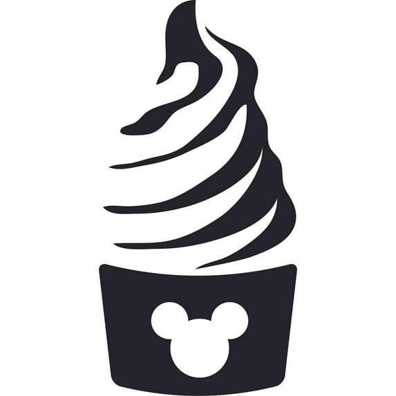 Ice Cream Swirl Cartoon Design Customized Name Wall Decal - Custom Vinyl Wall Art - Personalized Name - Baby Girls Boys Kids Bedroom Wall Decal Room Decor Sticker Decoration Size (30x27 inch)