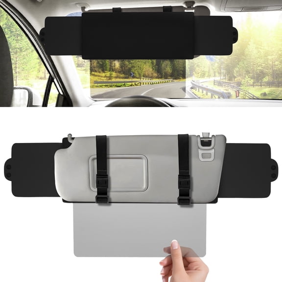 Car Sun Visor Extension Sun Blocker with PC Lens Anti-Glare Window Shade for Driver and Passenger