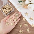 thumbnail image 3 of 50PCS 1" Matte Gold Metal Star Decor Barn Star With Hole Iron Vintage Wall Arts Hanging Wall Decors, 3 of 9