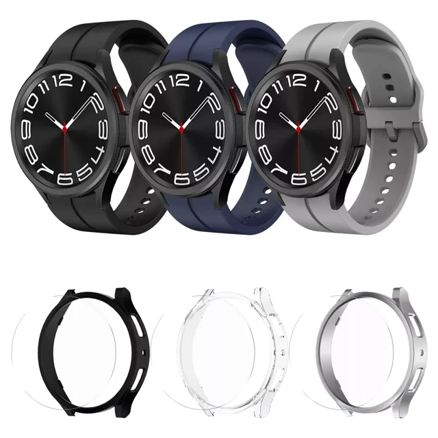 3 Correas Funda Mica Para Samsung Galaxy Watch 6 Classic / 6