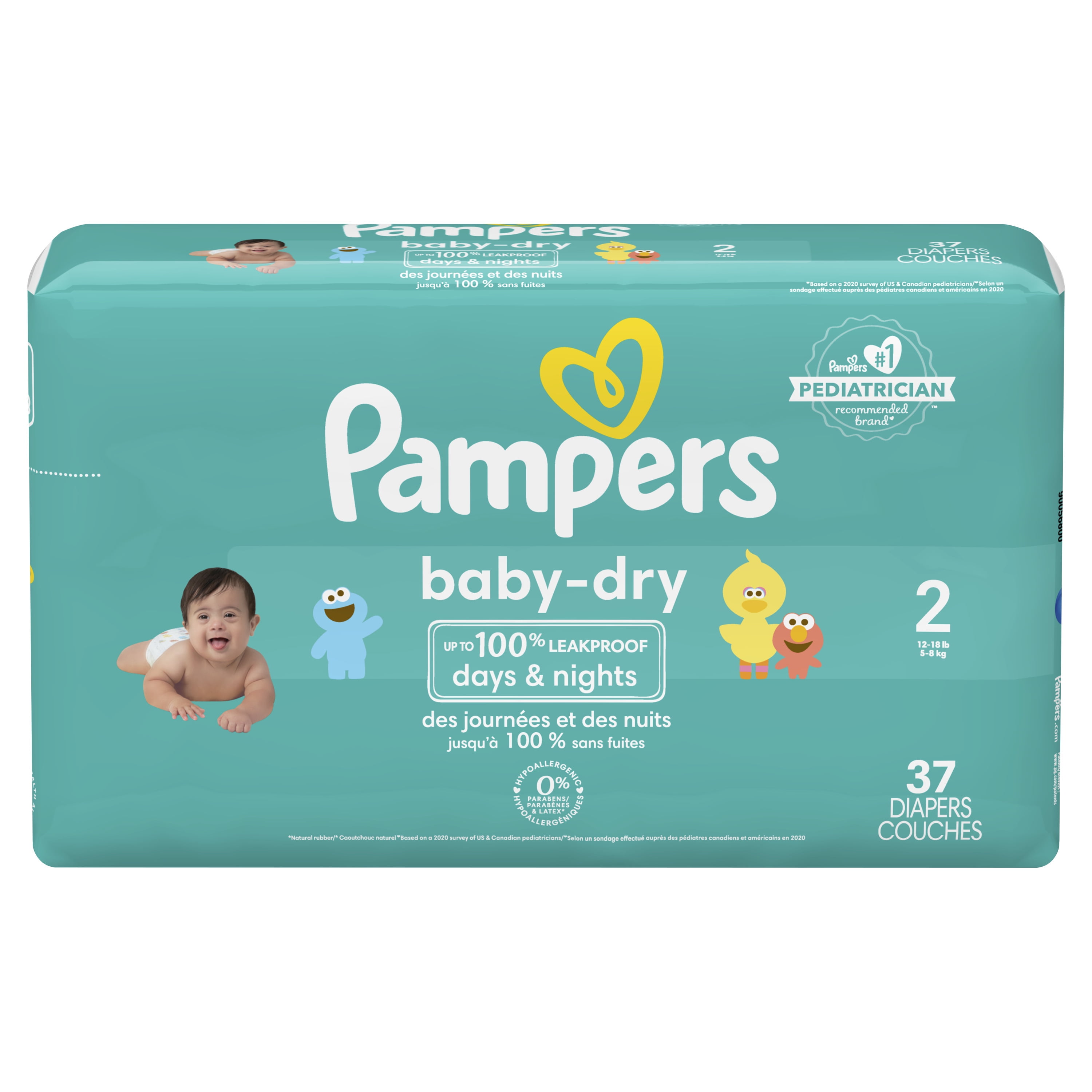 Pampers Baby Dry 12H Couche Bébé Taille 2 4-8kg 37uts