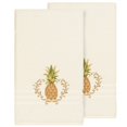 thumbnail image 2 of Linum Home Textiles Turkish Cotton Welcome Embellished Bath Towel Set Color: Cream Size: 2 PC SET, 2 of 3