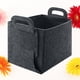 thumbnail image 2 of Caja de fieltro plegable con asas, cesta para guardar juguetes, organizador de artículos diversos para el hogar (gris, tamaño grande), 2 of 8