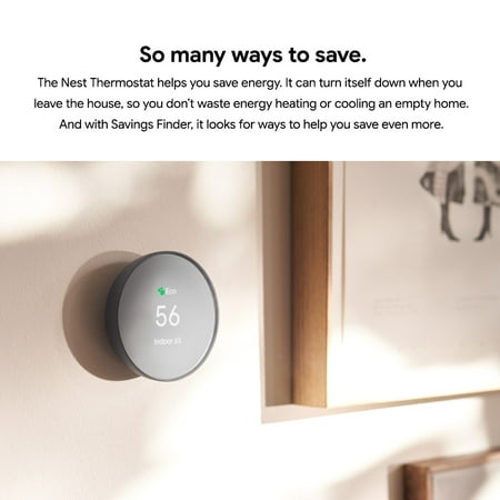 Google - Nest Smart Programmable Wifi Thermostat - Fog