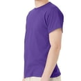 thumbnail image 3 of Hanes EcoSmart Men's Short Sleeve T-Shirt, Crewneck Classic Fit Tee, Cotton-Poly, Purple, 2XL, 3 of 5
