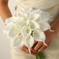 thumbnail image 1 of 10 piezas de flores artificiales de látex de lirio de cala, ramo de boda artificial para el hogar, boda, fiesta, decoración del hogar, color blanco ShuxiuWang  8390605533211, 1 of 1
