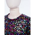 thumbnail image 6 of Kaerm Kids Girls Metallic Tees Leopard Print Hip Hop Ballet Dance Crop Tops Modern Jazz Performance T-Shirts Black 11-12, 6 of 7