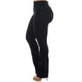 thumbnail image 4 of Moda Xpress Women's Junior Butt Lifting High Waisted Black Stretch Bootcut Jeans 11043K, 4 of 5