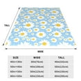 thumbnail image 3 of Pofeuu Daisies Flowers Print Ultra-Soft Micro Fleece Blanket,for Bed Or Sofa,All Season Throw Blankets Flannel Blanket-80"x60", 3 of 7